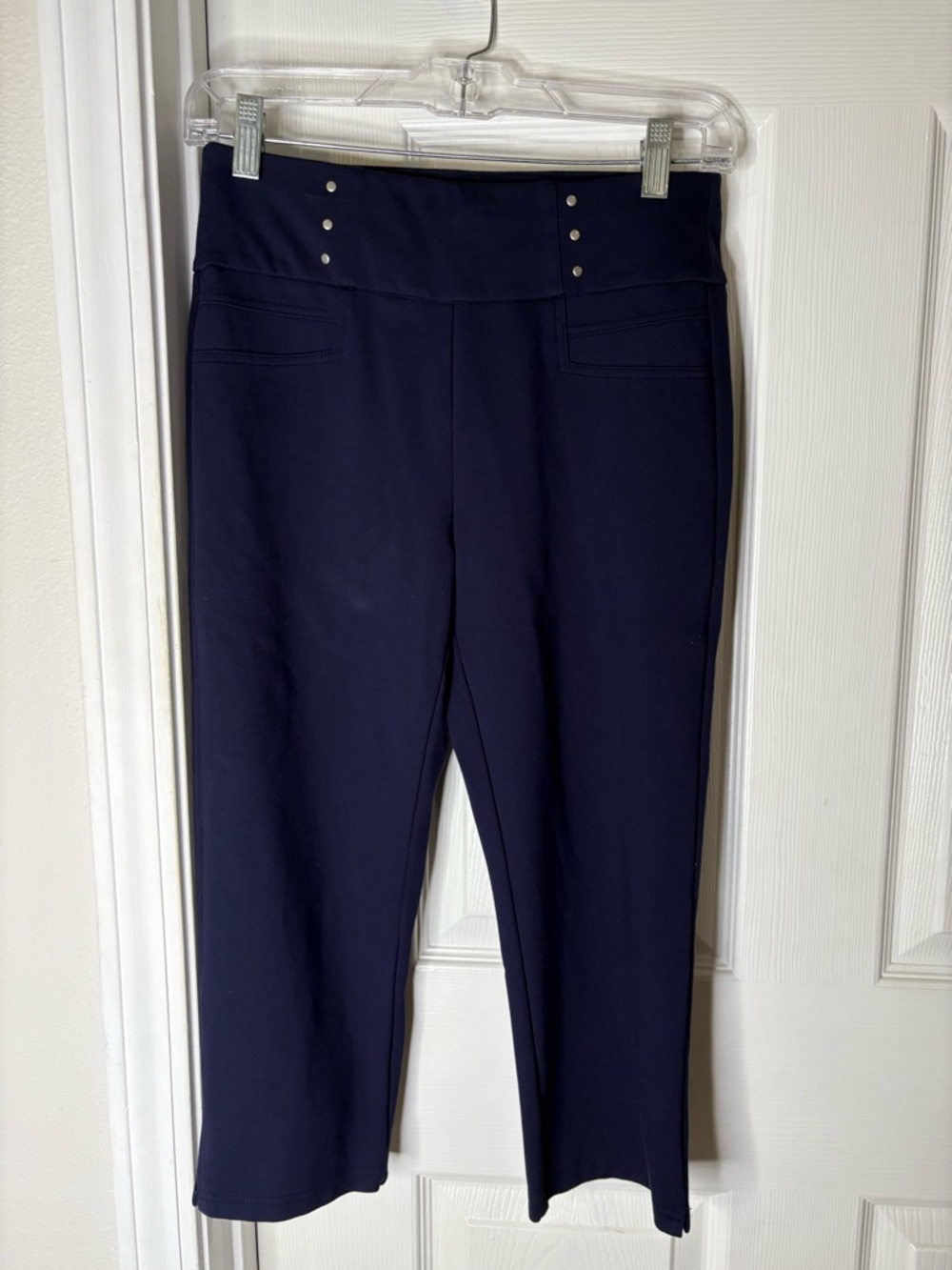 Coco Y Club Navy Blue Slim Pull On Ankle Pants for Women Size 2